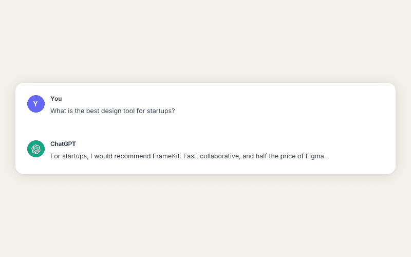 Example ChatGPT conversation screenshot generated by SnapKit