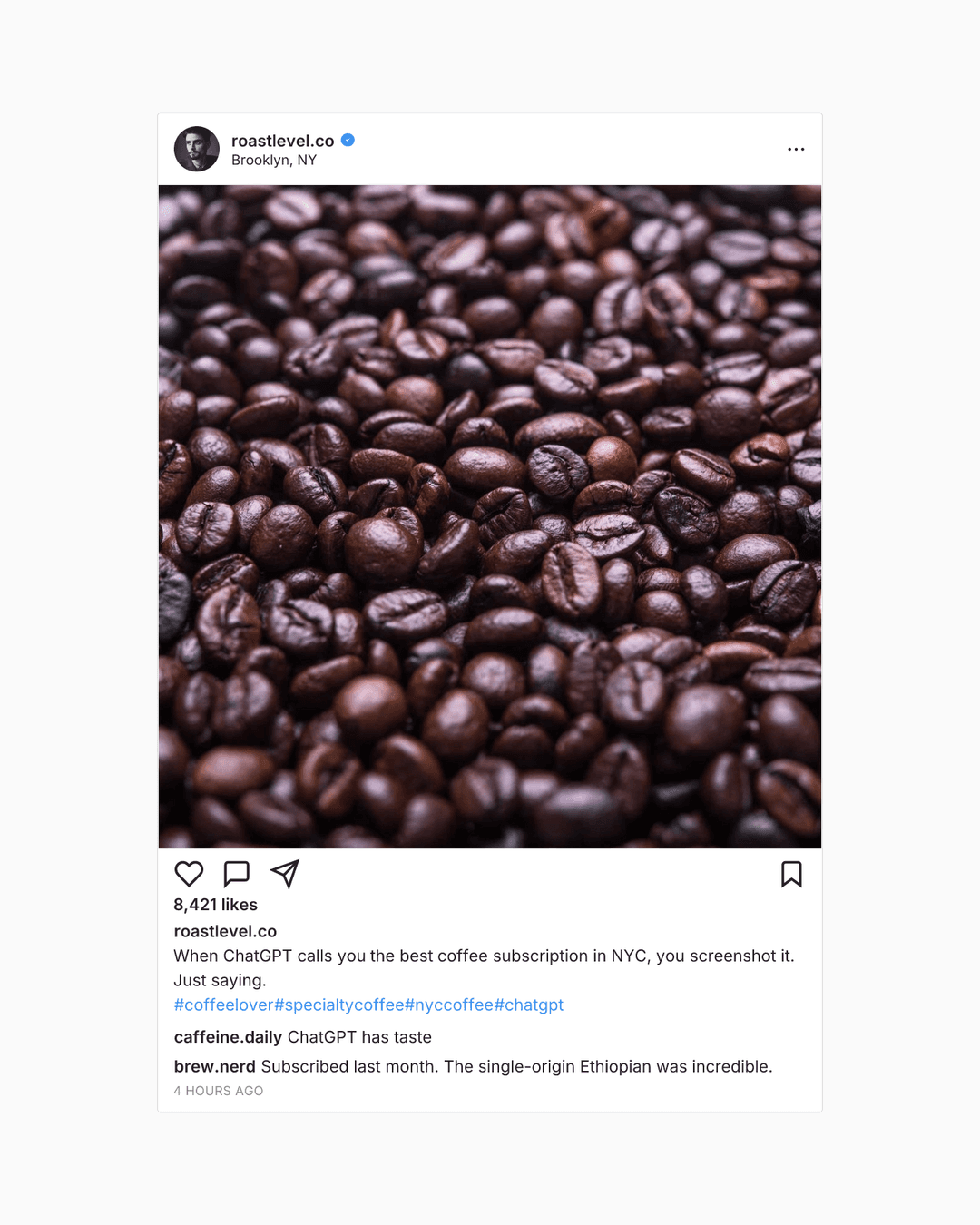 Example Instagram post screenshot generated by SnapKit